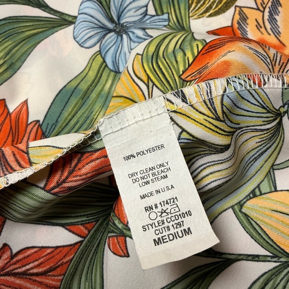 CAROL CHRISTIAN Floral Halter Dress Sz M - Picture 3 of 5